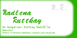 madlena ruttkay business card